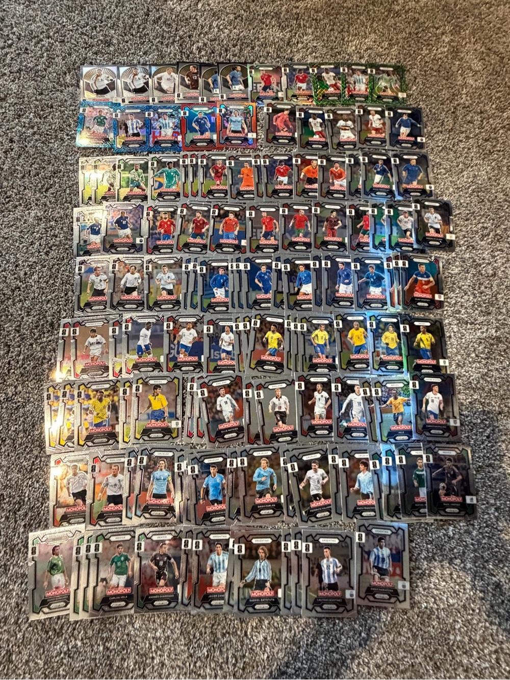 Lot of 125 - 2026 Panini Monopoly Prizm FIFA World Cup ‘26 soccer cards